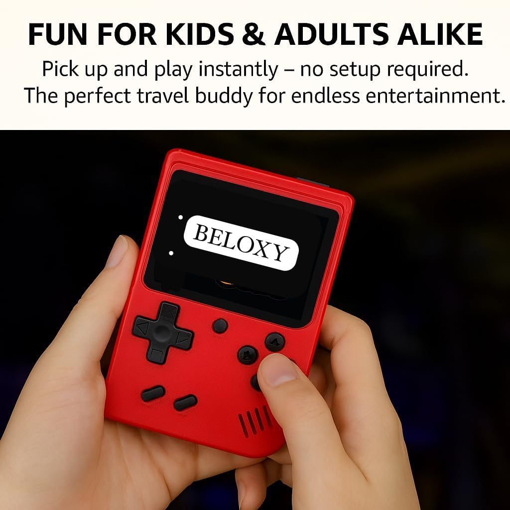 Handheld 400-in-1 Video Game Console for Kids – Rechargeable Game Box with TV Output