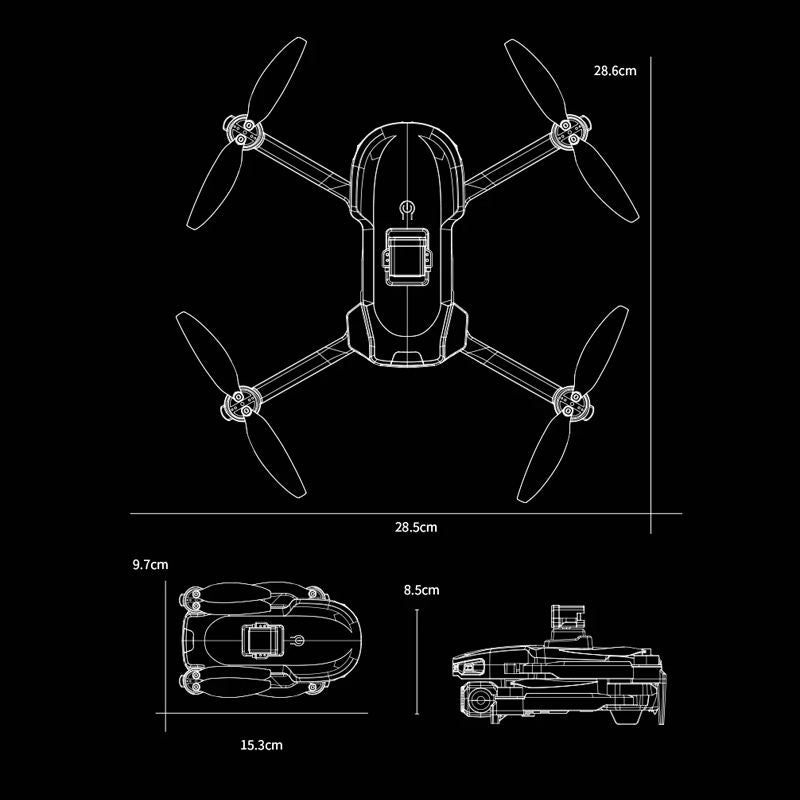 S28 GPS Aerial Photography Drone with Big Display Remote – 4K Camera, Laser Obstacle Avoidance, Foldable Brushless Quadcopter, 20 minutes fly time