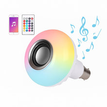12W Bluetooth Music LED Bulb with Speaker – RGB Color Changing B22 Bulb with Remote (16 Colors)