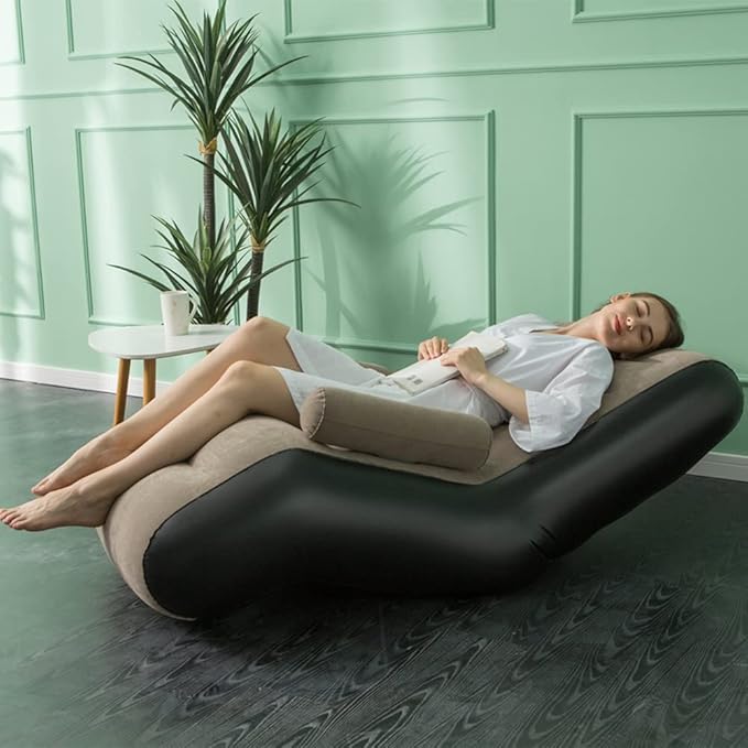 Inflatable Deck Chair with Air Pump – Portable Lounger Sofa for Indoor & Outdoor Use