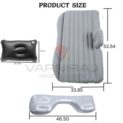 Portable Car Air Mattress for Back Seat – Inflatable Travel Sleeping Bed with Pump & 2 Pillows