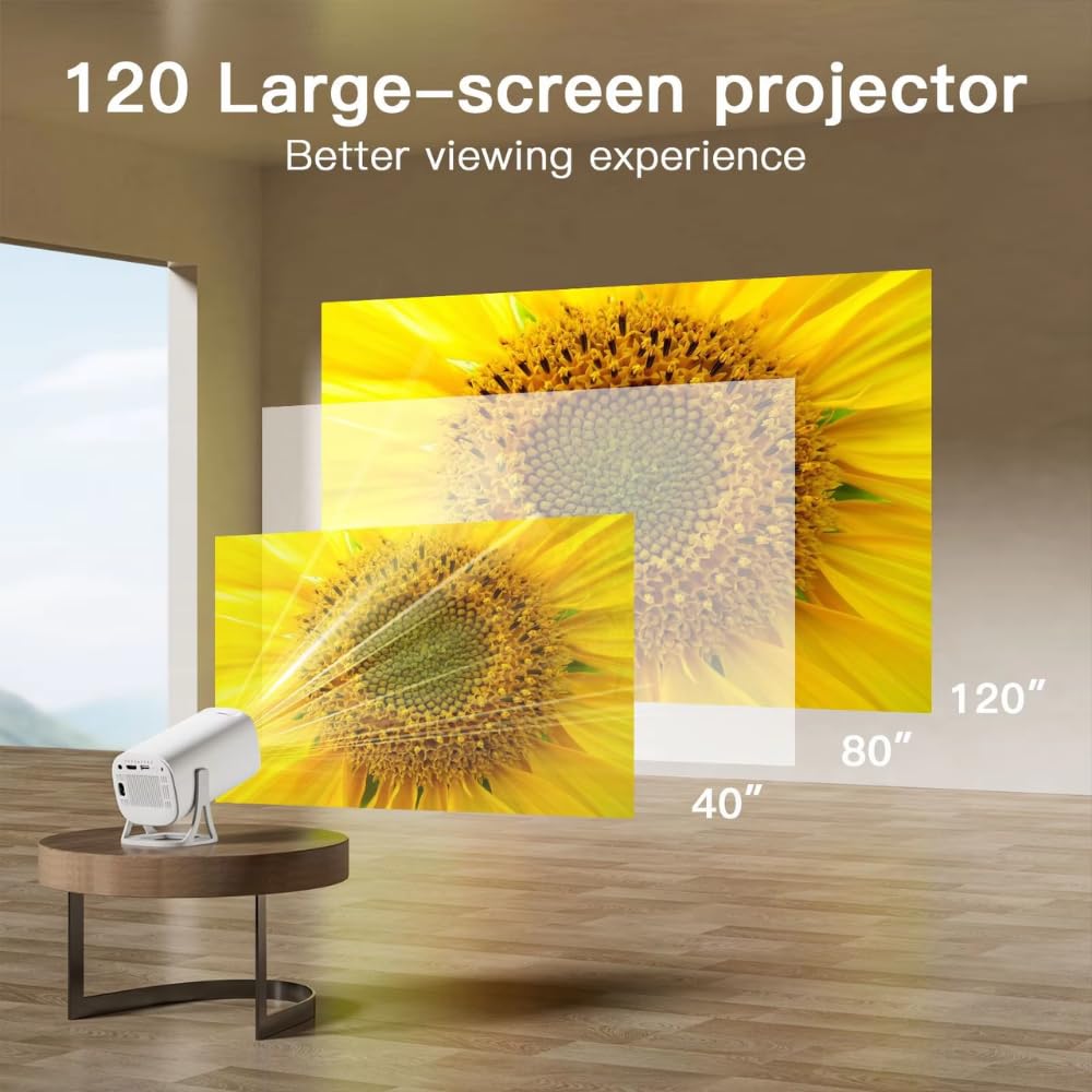D&T Android 13 Smart LED Projector – Native 1080p Full HD, 8400 Lumens, Built-in Netflix, Prime & Hotstar
