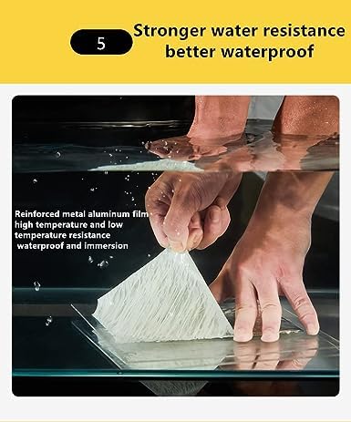 Waterproof Butyl Rubber Tape 2 Inch x 5M – High Polymer Adhesive Sealing Tape for Pipe Leakage, Cracks & Roof Repair