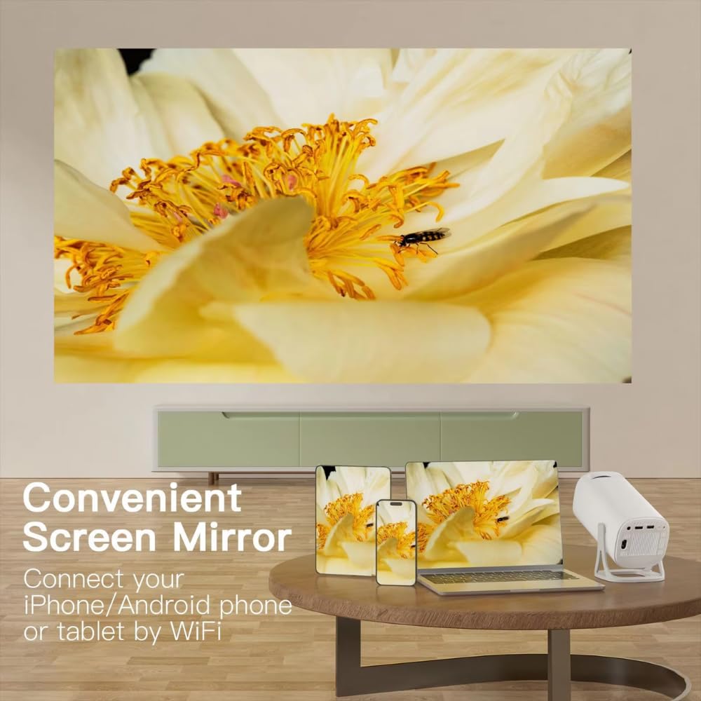 D&T Android 13 Smart LED Projector – Native 1080p Full HD, 8400 Lumens, Built-in Netflix, Prime & Hotstar