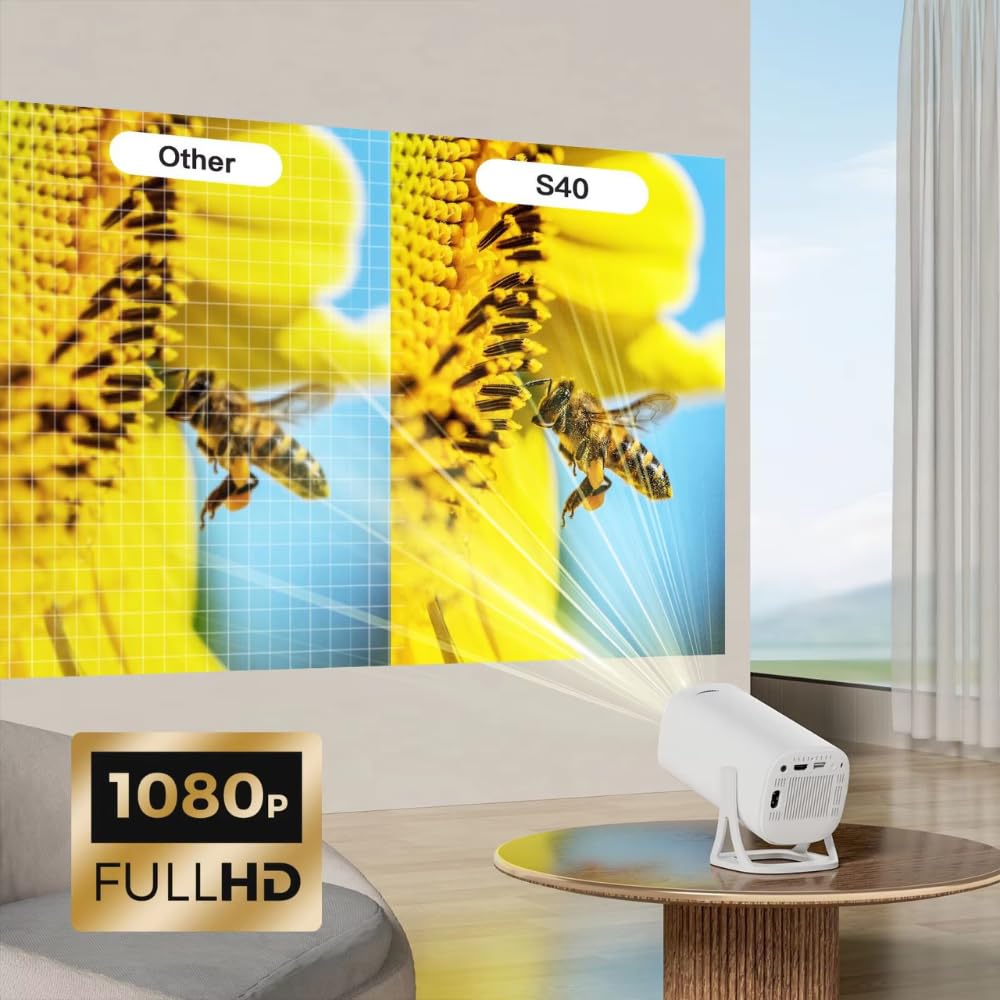 D&T Android 13 Smart LED Projector – Native 1080p Full HD, 8400 Lumens, Built-in Netflix, Prime & Hotstar