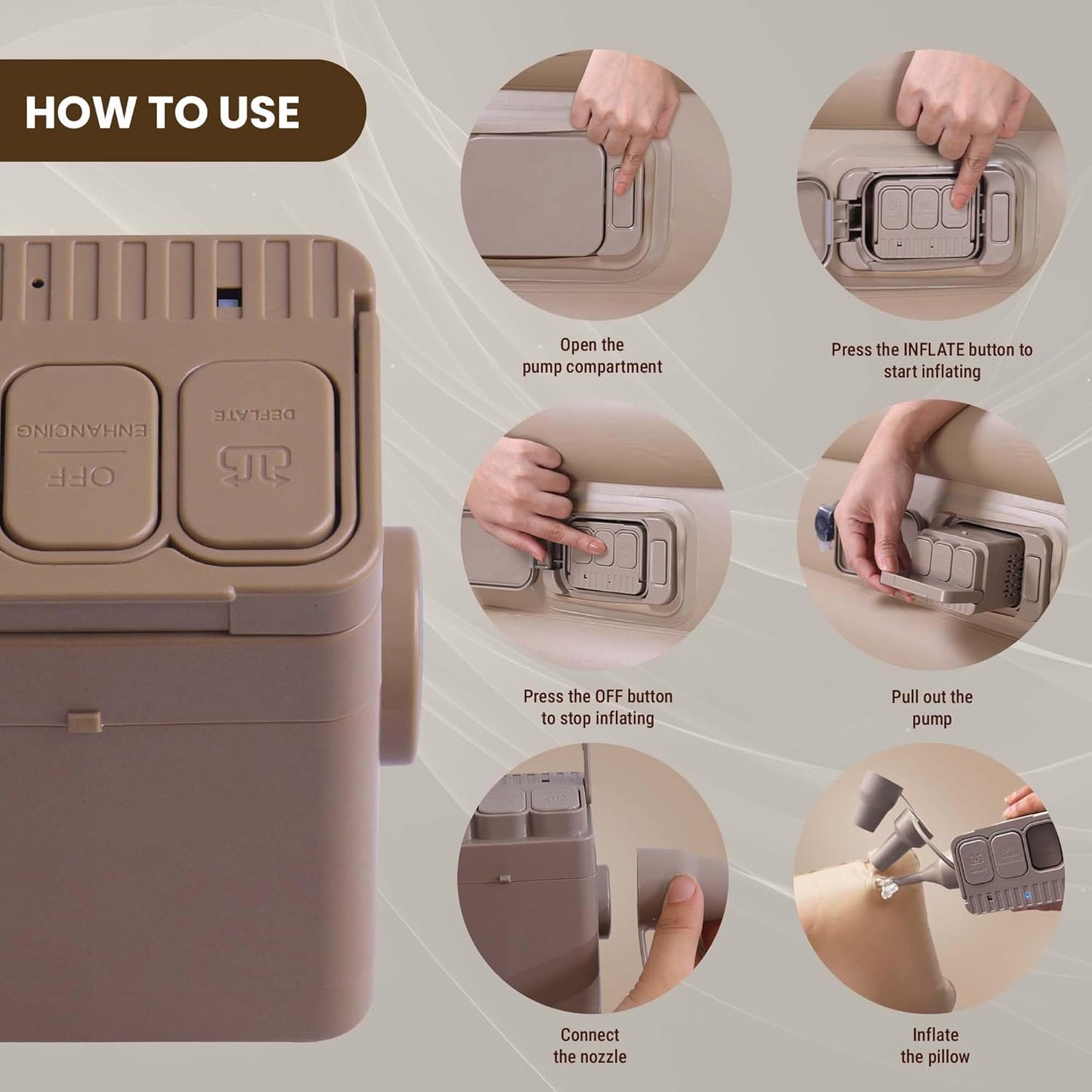 PVC Portable Air Mattress with Built-In Pump – Double Layer Inflatable Bed for Home, Camping & Guests (198×100×40 cm)