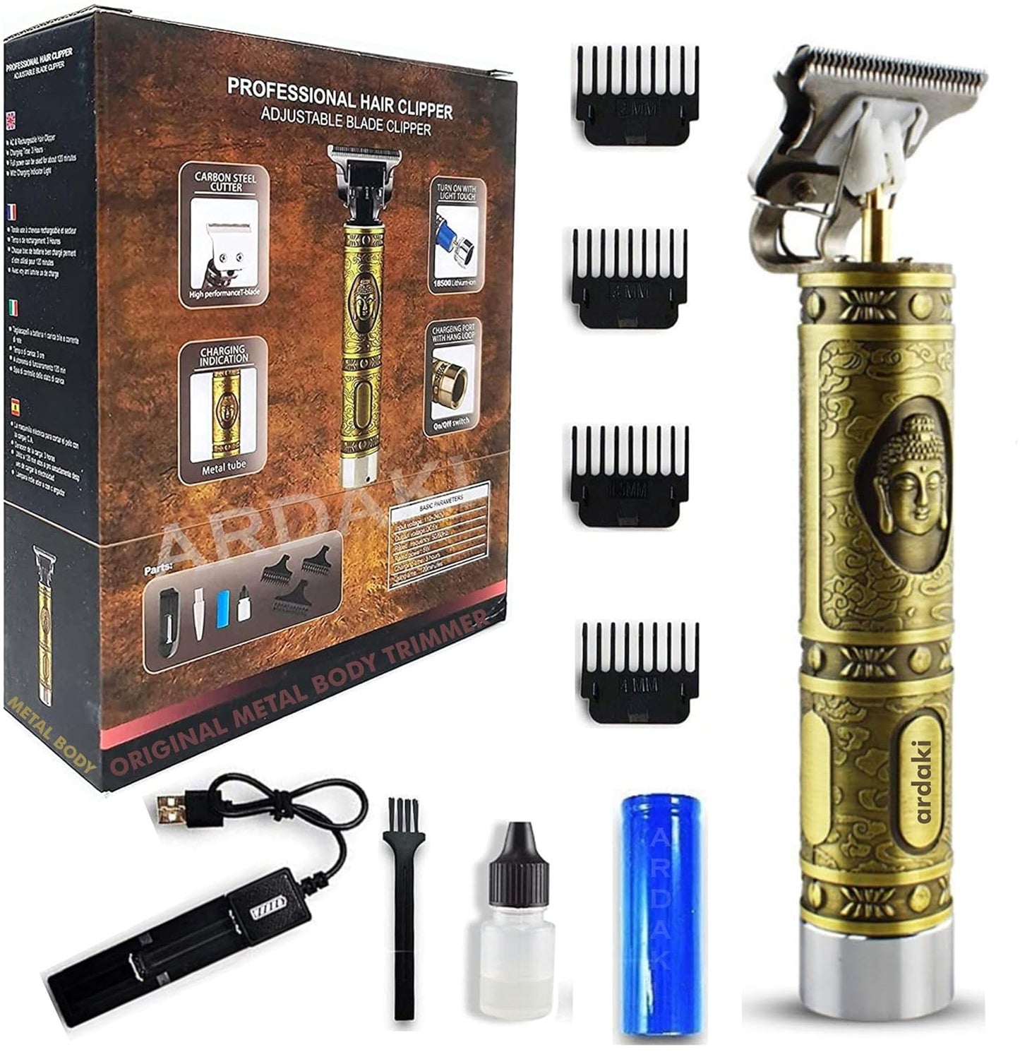 Professional Beard Trimmer for Men – Precision Hair Clipper & Adjustable Blade Shaver for Grooming