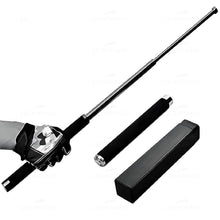 Stainless Steel Foldable Self-Defense Pointer & Hiking Stick – Extendable Safety Wand with Non-Slip Grip & Carry Pouch