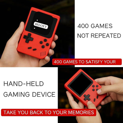 Handheld 400-in-1 Video Game Console for Kids – Rechargeable Game Box with TV Output