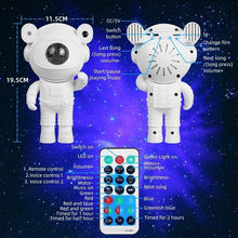 Astronaut Galaxy Star Projector with Bluetooth Speaker & Remote – 360° Rotating Space Night Lamp for Kids