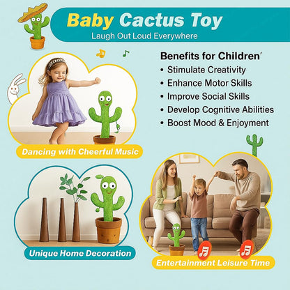 Rechargeable Talking Cactus – Fun, Musical & Educational