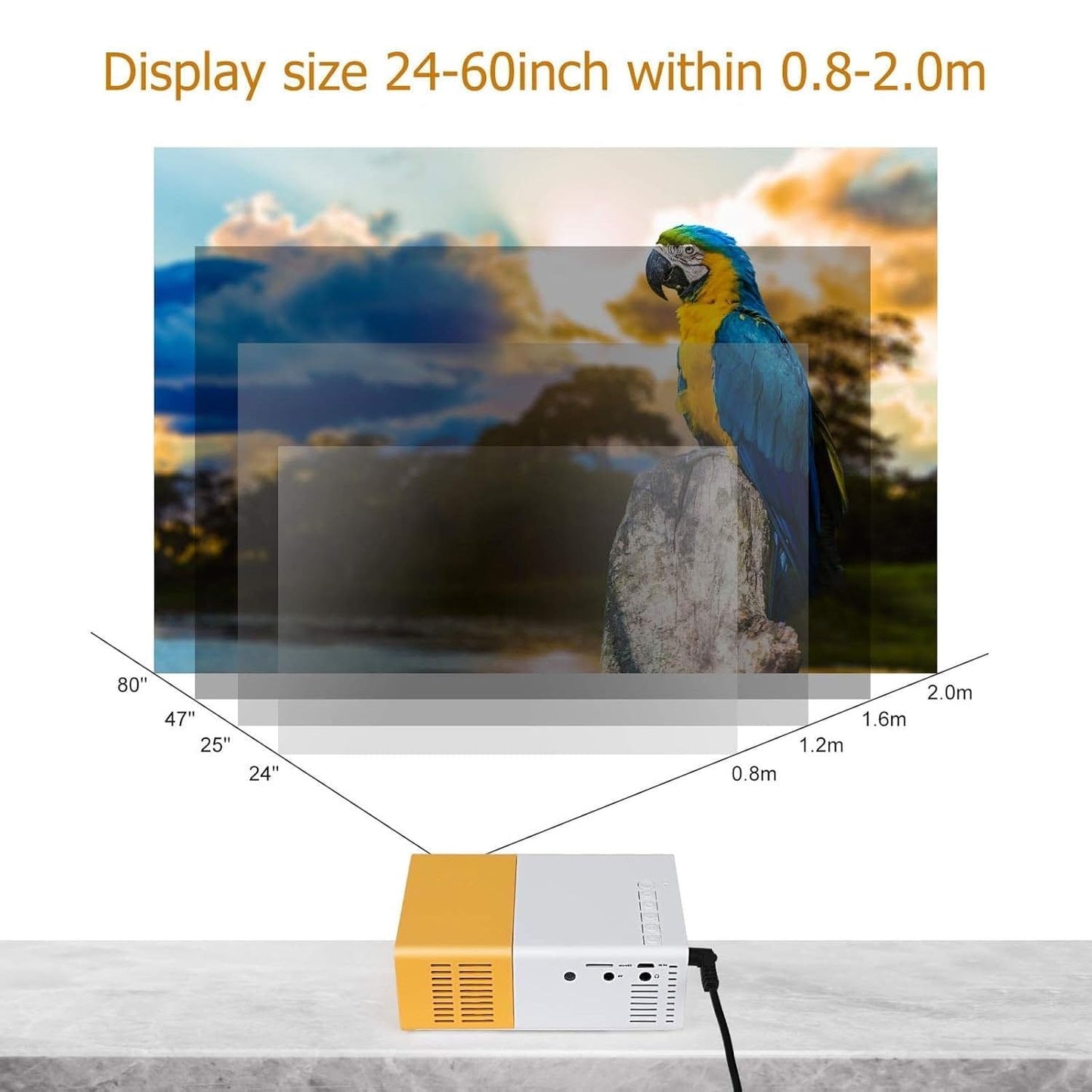 Pro Mini Portable LED Projector – Compact Home Cinema for Kids & Family Entertainment