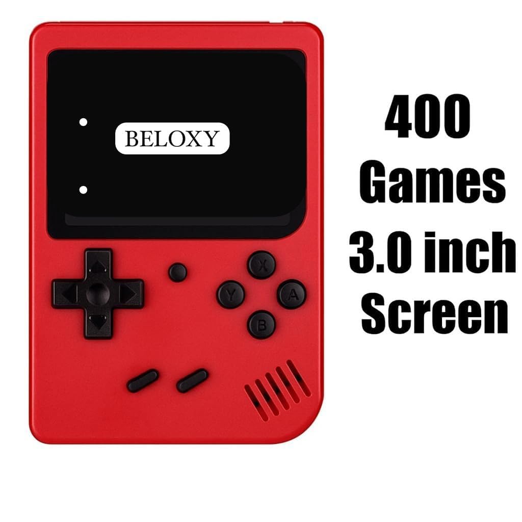 Handheld 400-in-1 Video Game Console for Kids – Rechargeable Game Box with TV Output