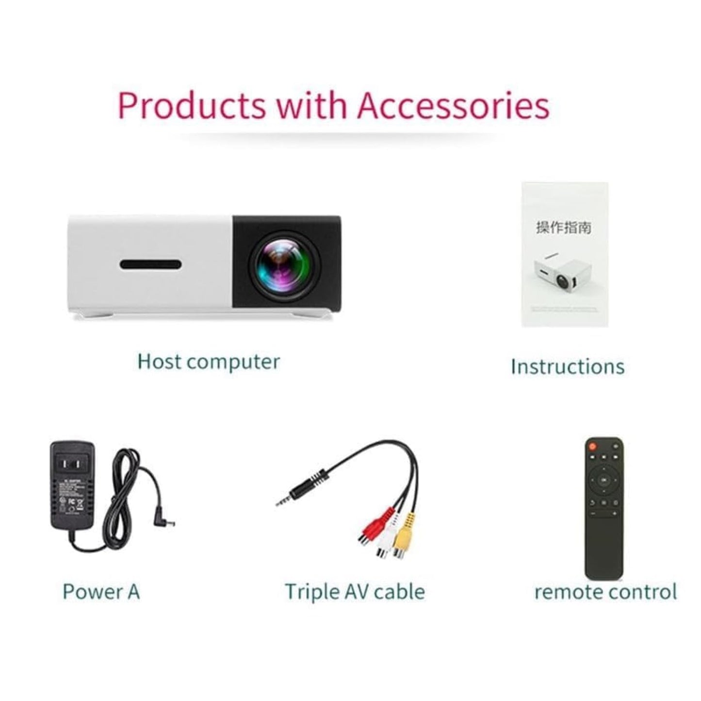 Pro Mini Portable LED Projector – Compact Home Cinema for Kids & Family Entertainment