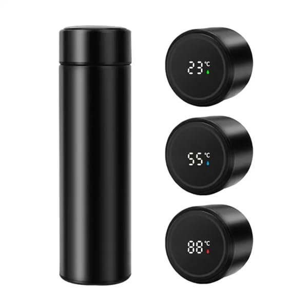 500ml LED Temperature Vacuum Flask – ISI Certified Ombre Steel Bottle | 12 Hrs Hot & Cold Insulated Water Bottle